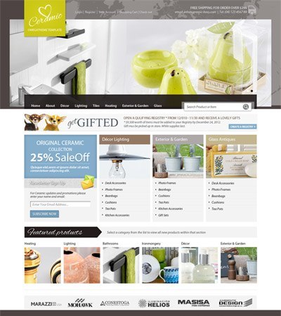  OT Ceramic - Ceramic Shop Joomla 2.5 Virtuemart template