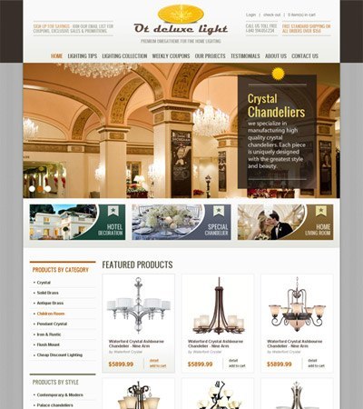OT DeluxeLight - Lighting and furniture Joomla 2.5 Virtuemart template