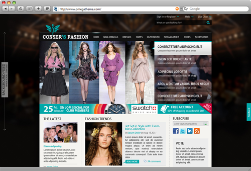 Fashion Magazine Joomla Template - OT Fashion for J1.5 & J1.7