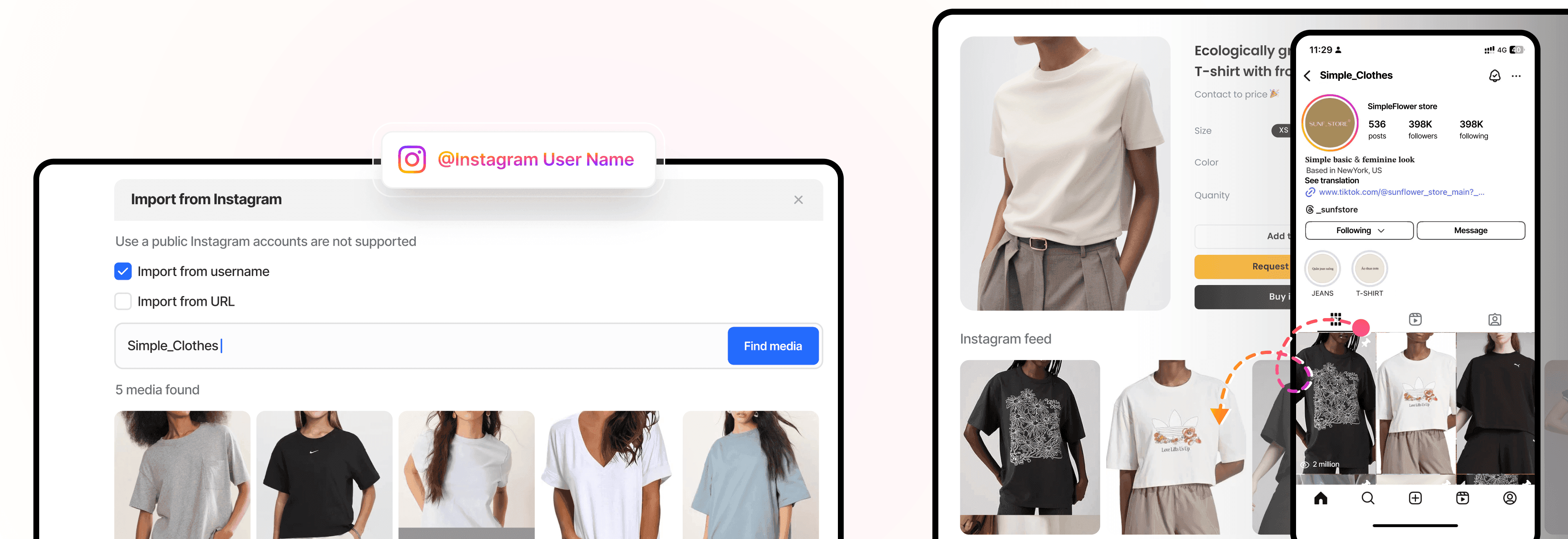 Omega InstaFeed dashboard preview