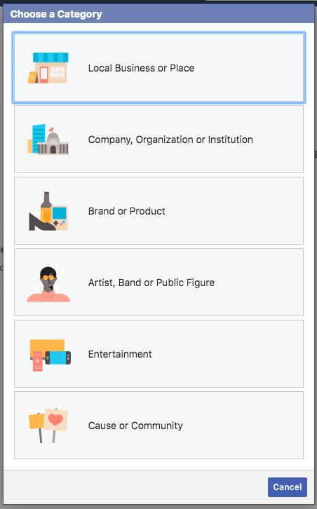 choose-facebook-category