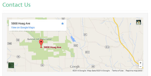 google map added to contact form