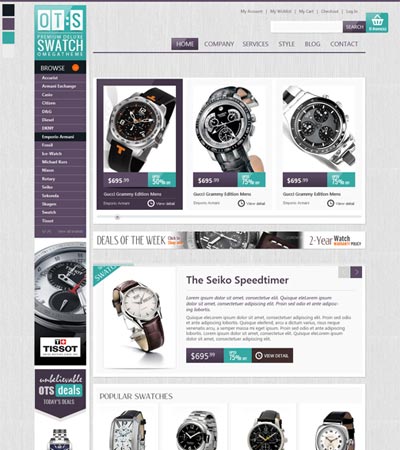 OT Swatch - Watches online store template
