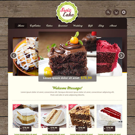 OT Swizcake - Cake Shop Joomla Template