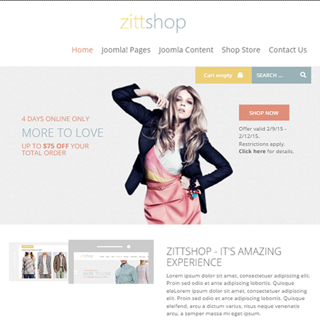 OT Zittshop - Responsive Joomla and Virtuemart Template