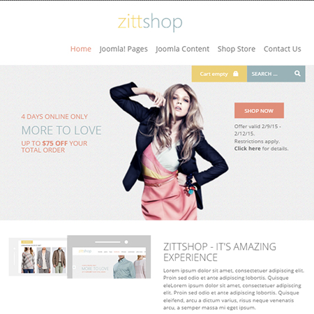 OT Zittshop - Responsive Joomla and Virtuemart Template