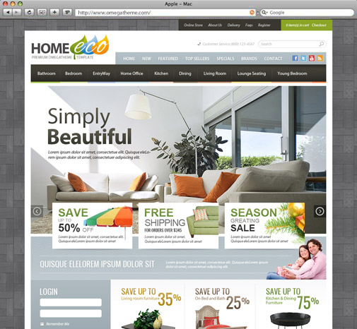 Joomla multi-page template