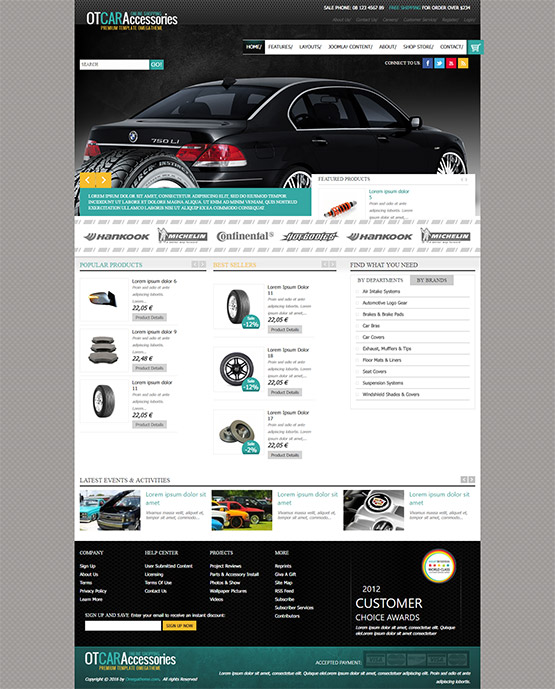 Joomla multi-page template