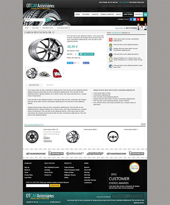 Joomla multi-page template