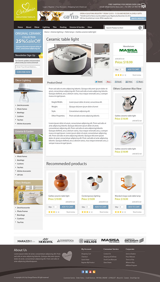 product detail page