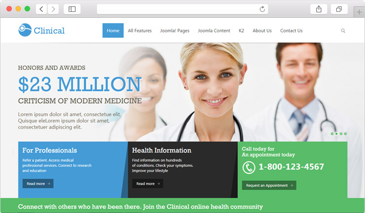 Medical & Health Joomla 3 template now available