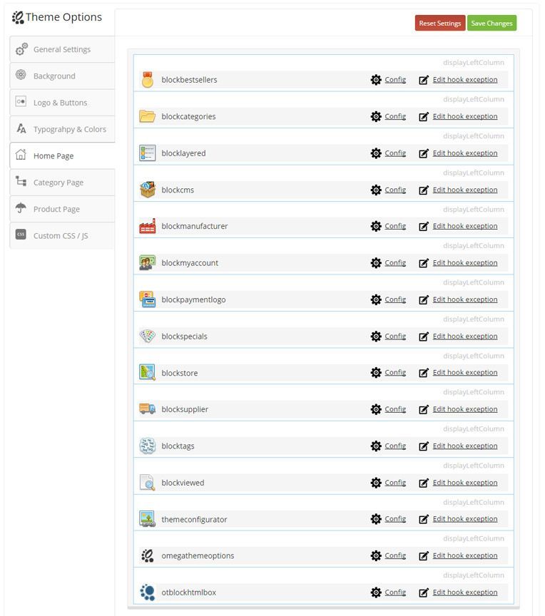 Module and hooks at home page for Digital Box theme module and hook