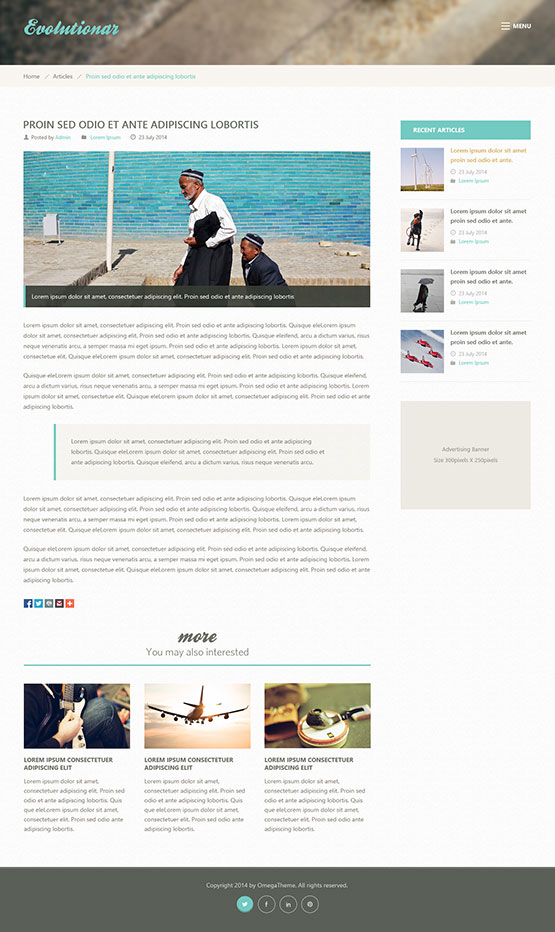 blog article page