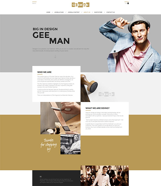 Geeman - responisve Joomla about us page