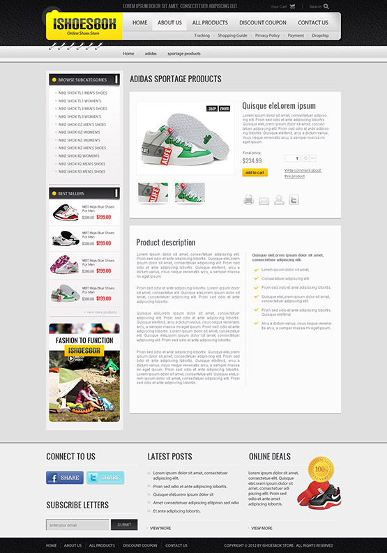 product detail page