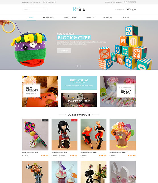 Keila Adorable Free Joomla Virtuemart Template Omegatheme Ot Keila Home Page