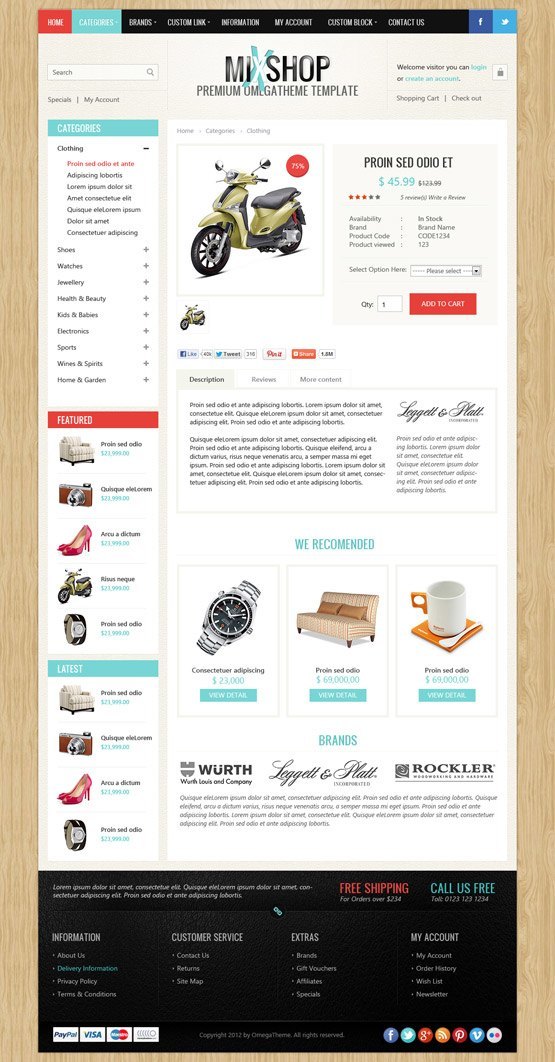 ot-mixshop prestashop detail template