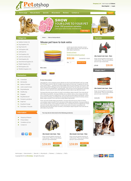 product detail page