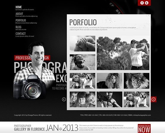 photographer joomla template - inner page