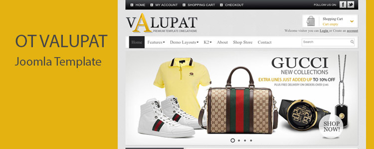 Elegant Joomla template & Virtuemart theme