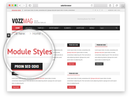 Module styles modyle suffix class style