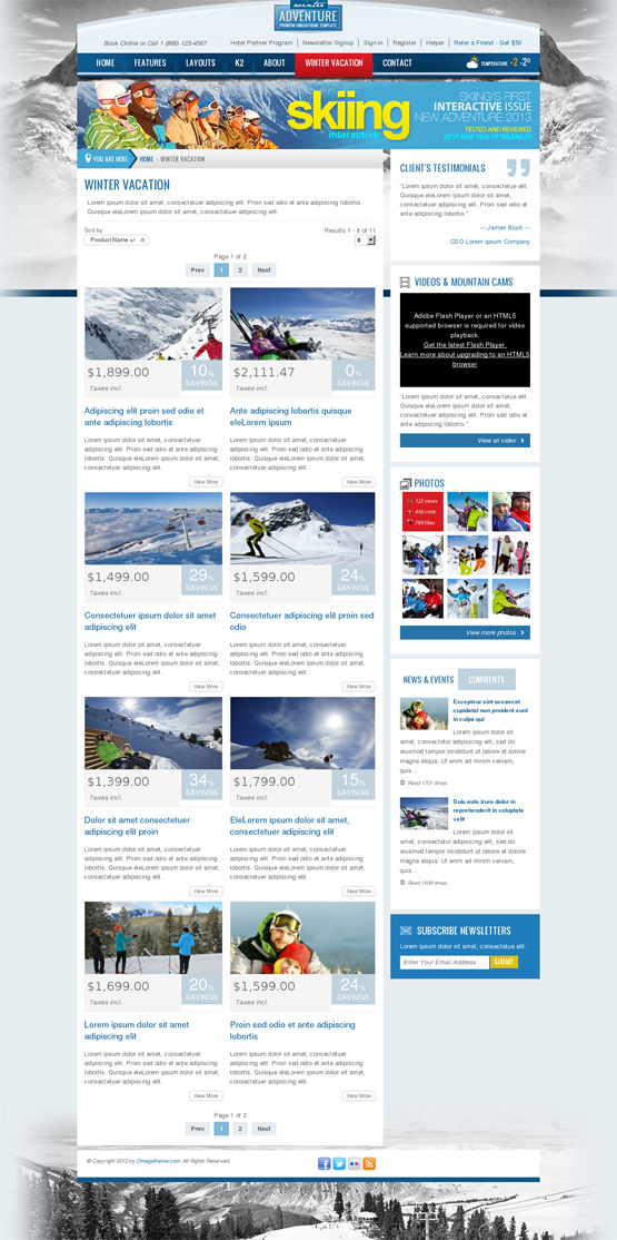 Blog page