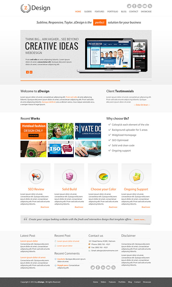 home page