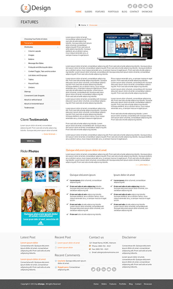 portfolio page