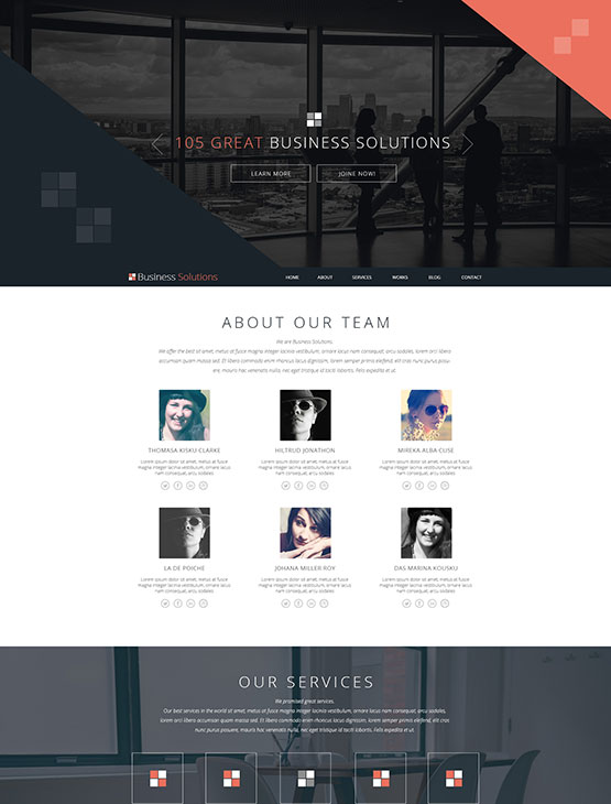 WordPress business onepage more colors
