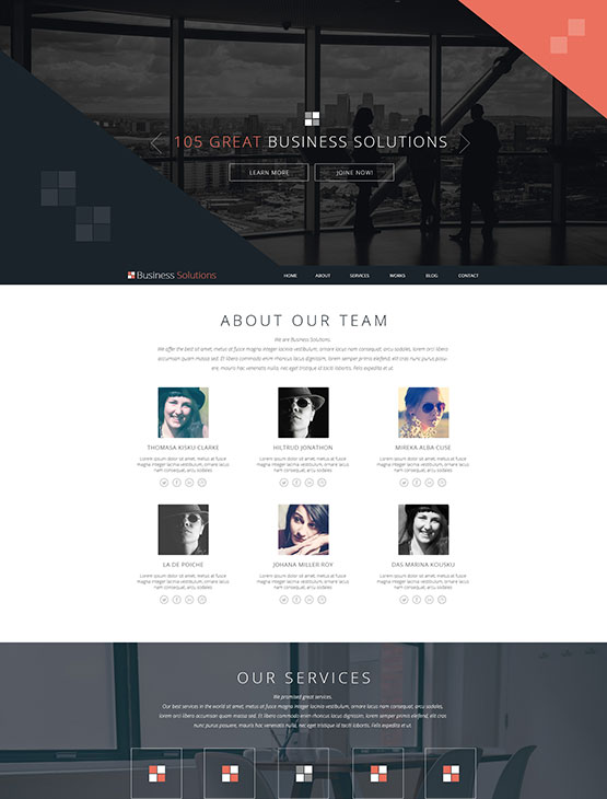 Joomla business onepage more colors