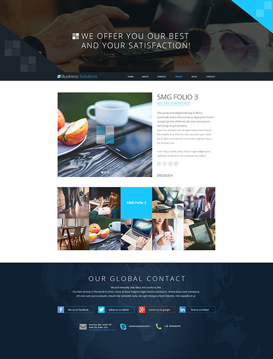 Joomla business onepage portfolio