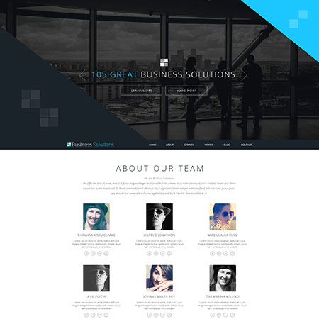 WordPress one-page template