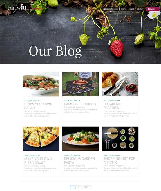WordPress kids multipage responsive
