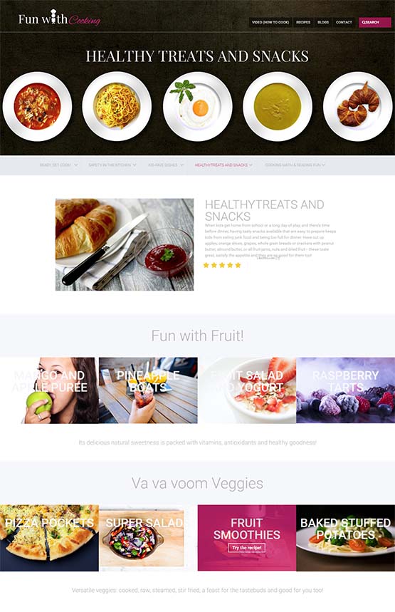 WordPress kids multipage responsive