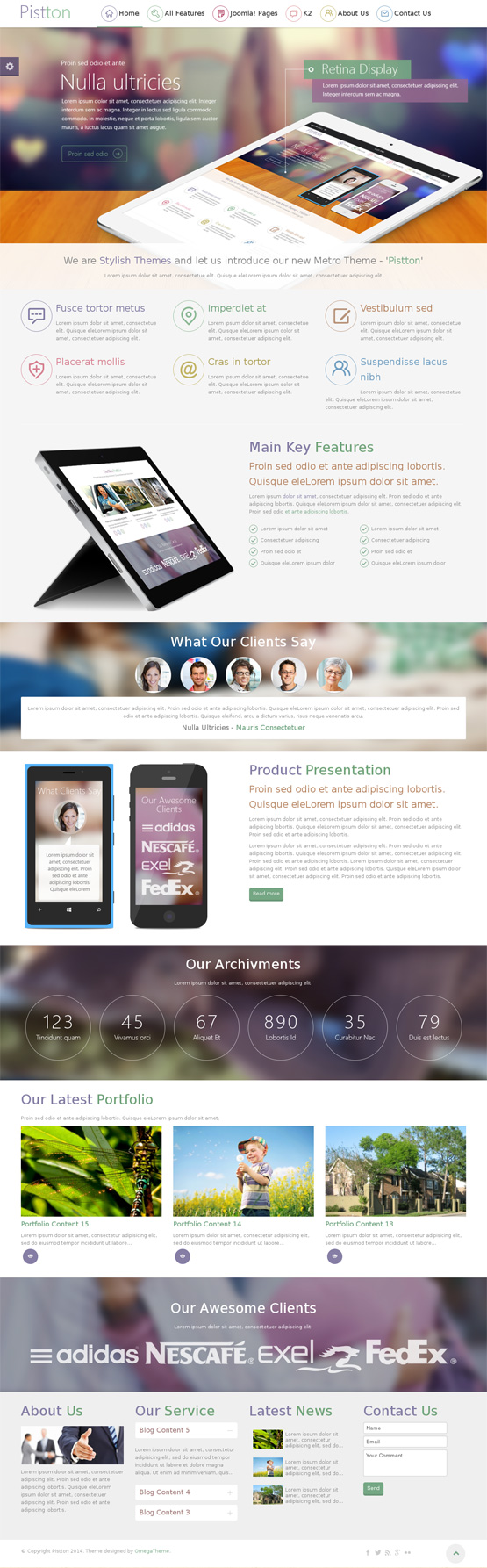 pistton home page template 