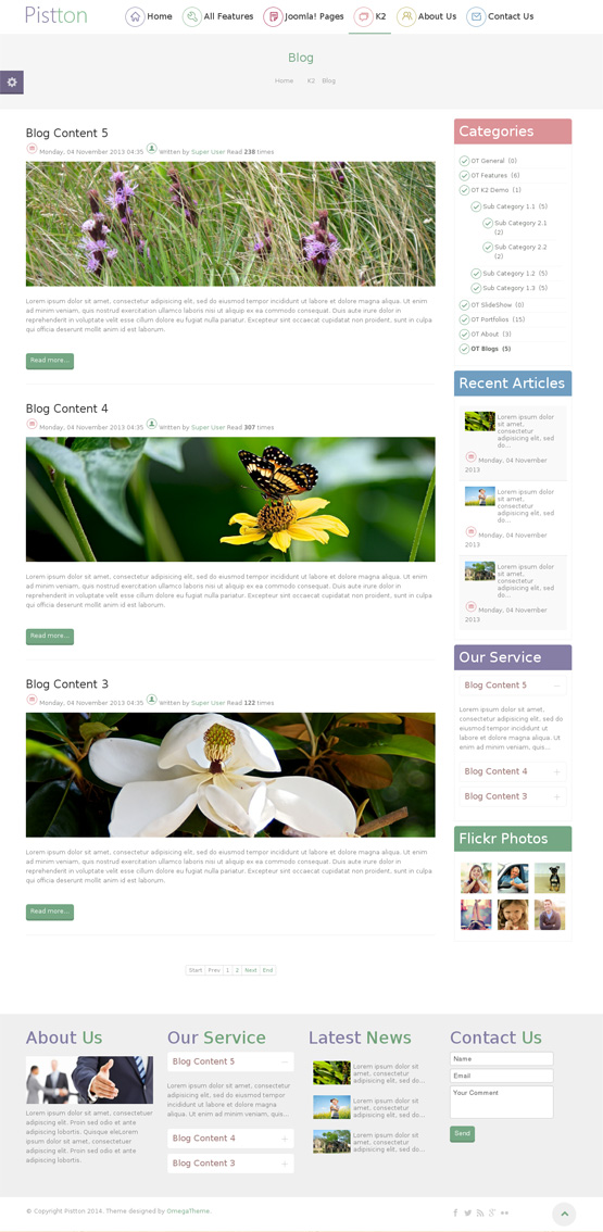 pistton porfolio list page template