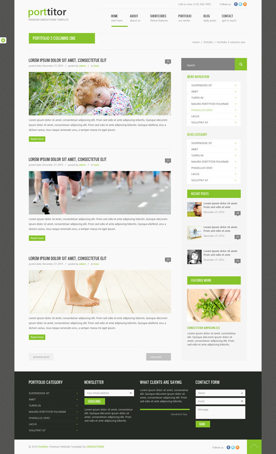 OT Porttitor Joomla template - portfolio page