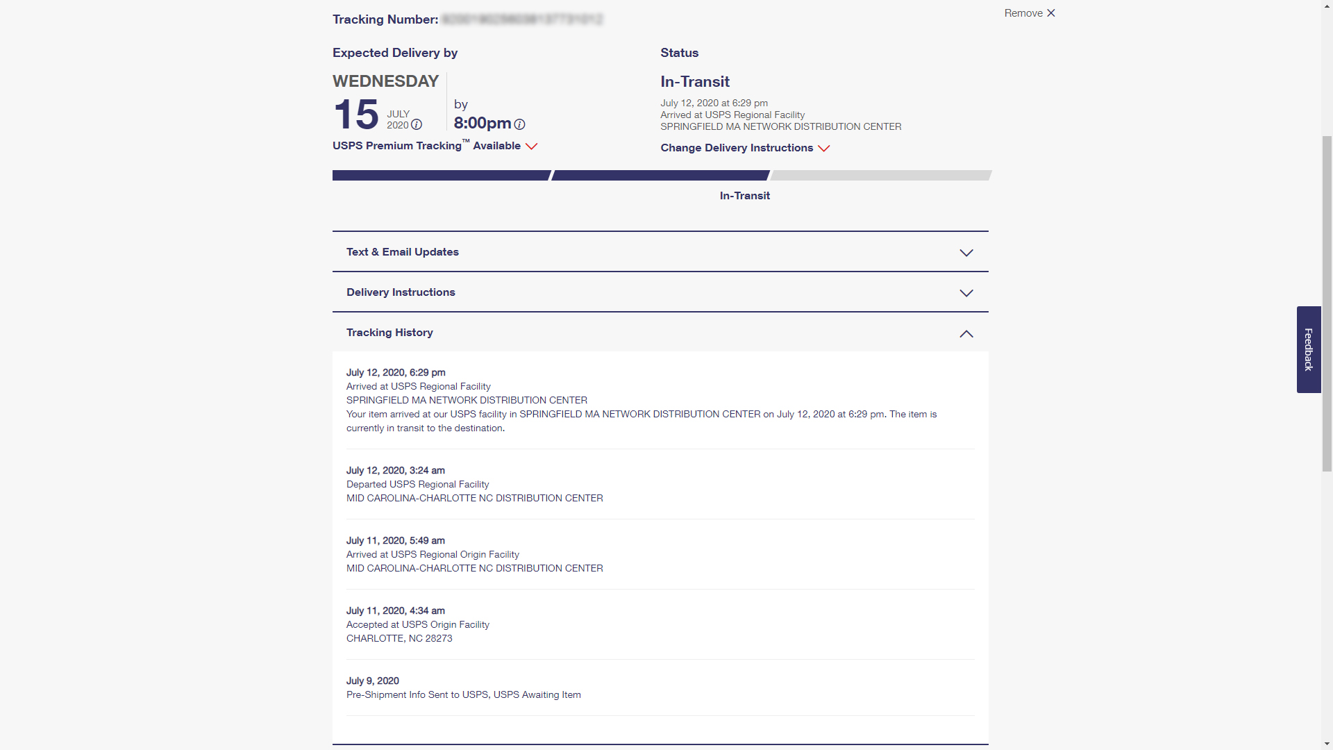 tracking information 