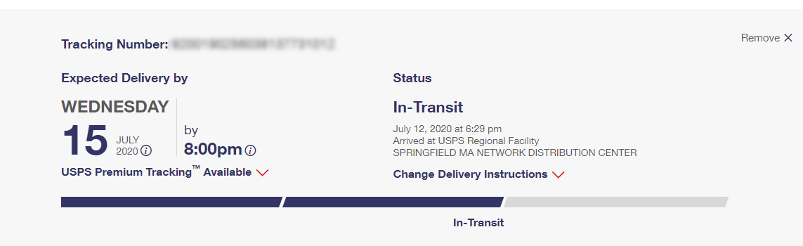 usps tracking number